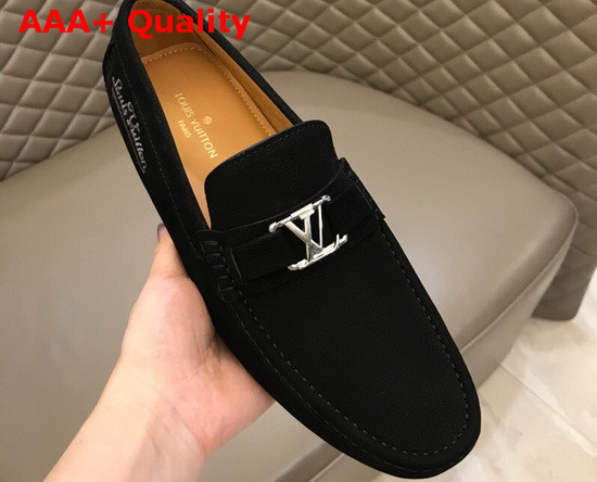 Louis Vuitton Hockenheim Mocassin Black Calf Leather Replica