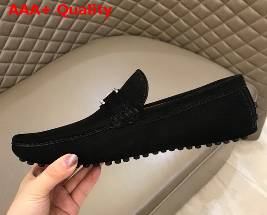 Louis Vuitton Hockenheim Mocassin Black Calf Leather Replica