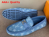 Louis Vuitton Hockenheim Mocassin Blue Monogram Denim Replica