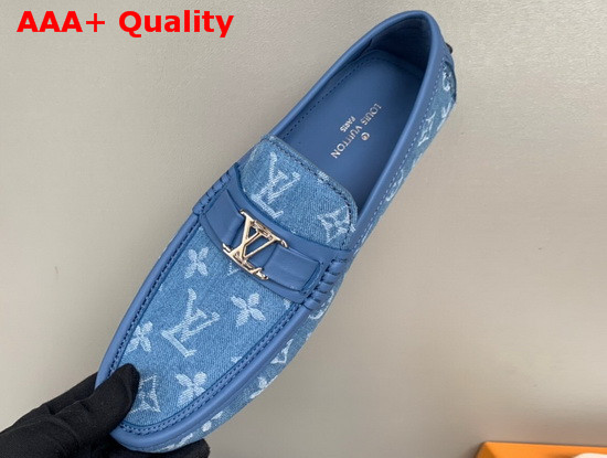 Louis Vuitton Hockenheim Mocassin Blue Monogram Denim Replica