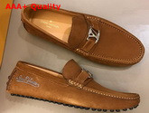 Louis Vuitton Hockenheim Mocassin Brown Calf Leather Replica