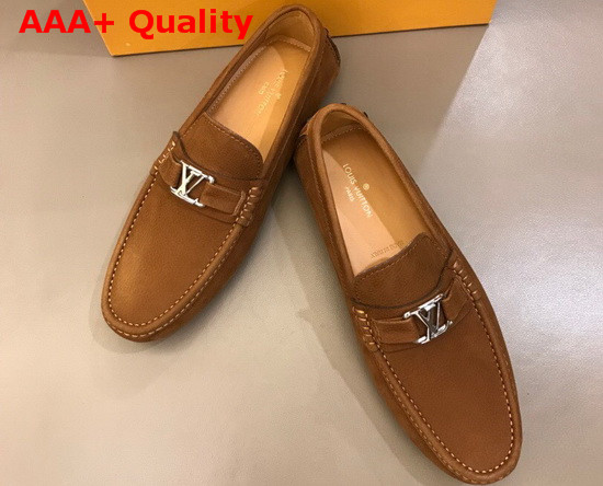 Louis Vuitton Hockenheim Mocassin Brown Calf Leather Replica