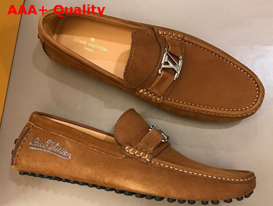 Louis Vuitton Hockenheim Mocassin Brown Calf Leather Replica