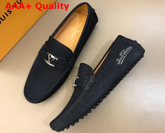 Louis Vuitton Hockenheim Mocassin Navy Blue Calf Leather Replica