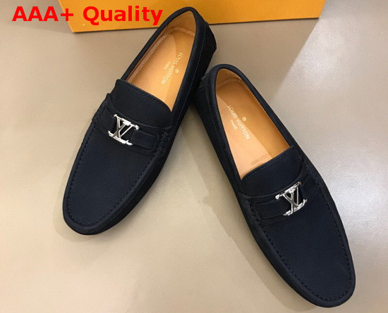 Louis Vuitton Hockenheim Mocassin Navy Blue Calf Leather Replica