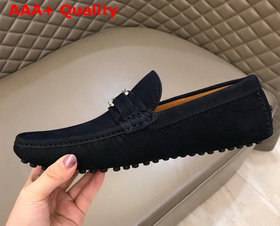 Louis Vuitton Hockenheim Mocassin Navy Blue Calf Leather Replica