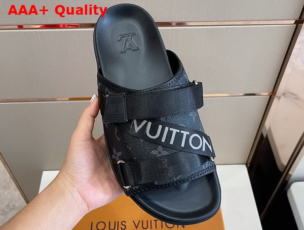 Louis Vuitton Honolulu Mule Noir Monogram Denim Tie and Dye 1A5HQJ Replica