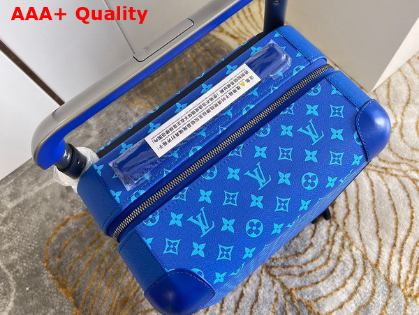 Louis Vuitton Horizon 55 Blue Monogram Coated Canvas and Taiga Cowhide Leather Replica