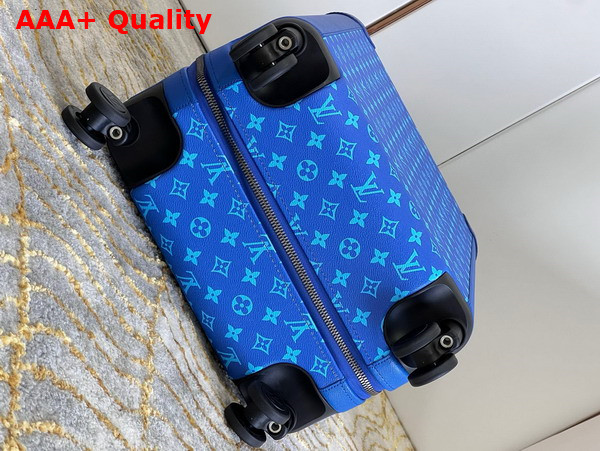 Louis Vuitton Horizon 55 Blue Monogram Coated Canvas and Taiga Cowhide Leather Replica