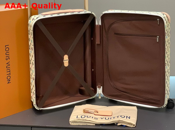 Louis Vuitton Horizon 55 Rolling Case in Vanilla Monogram Craggy Coated Canvas Replica