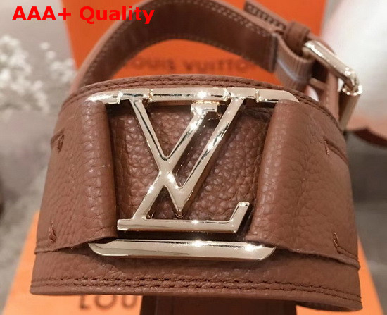 Louis Vuitton Horizon Sandal Cognac Grained Calf Leather 1A63XH Replica