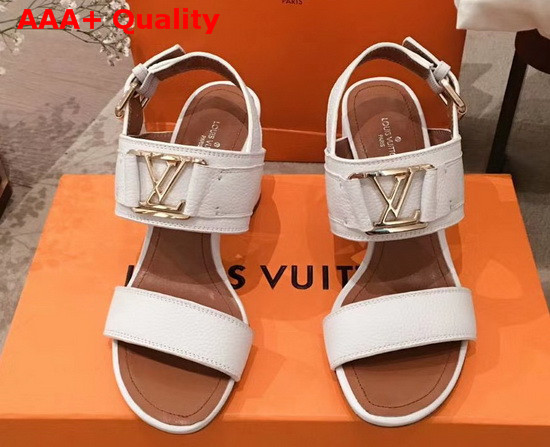 Louis Vuitton Horizon Sandal White Grained Calf Leather 1A63X2 Replica