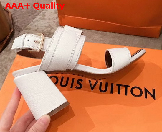 Louis Vuitton Horizon Sandal White Grained Calf Leather 1A63X2 Replica