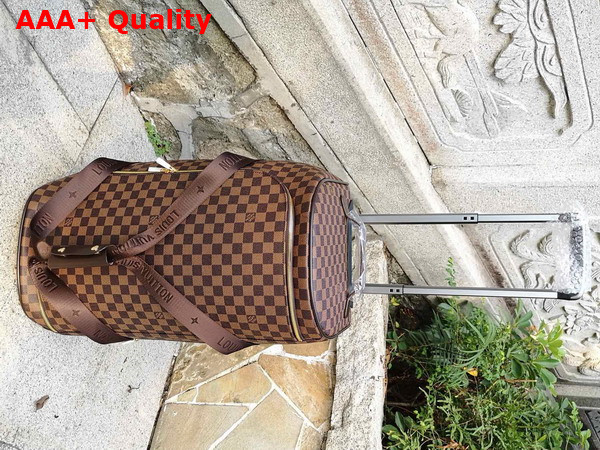 Louis Vuitton Horizon Soft Duffle 55 in Damier Ebene Canvas Replica