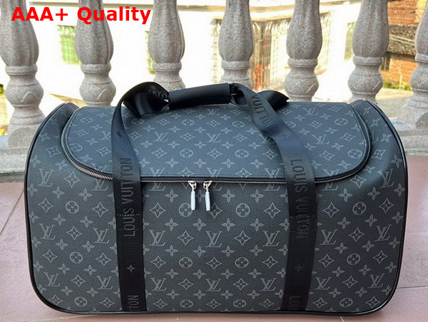 Louis Vuitton Horizon Soft Duffle 55 in Monogram Eclipse Canvas Replica