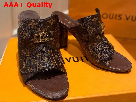 Louis Vuitton Indiana Mule Cacao Brown Patent Monogram Canvas 1A8659 Replica