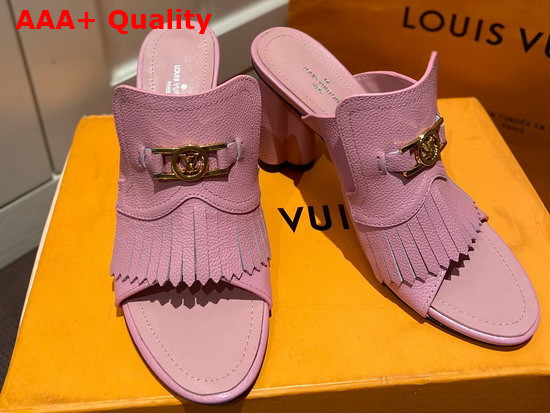 Louis Vuitton Indiana Mule in Pink Grained Calf Leather Replica