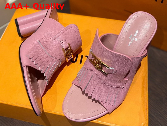 Louis Vuitton Indiana Mule in Pink Grained Calf Leather Replica