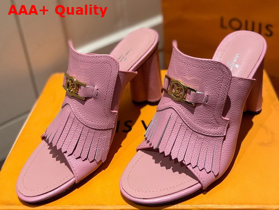 Louis Vuitton Indiana Mule in Pink Grained Calf Leather Replica