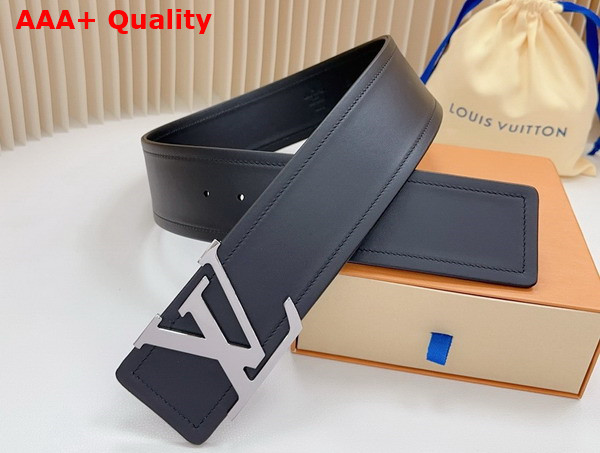 Louis Vuitton Initiales 55mm Wide Belt in Black Calfskin Replica