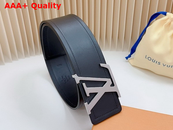 Louis Vuitton Initiales 55mm Wide Belt in Black Calfskin Replica