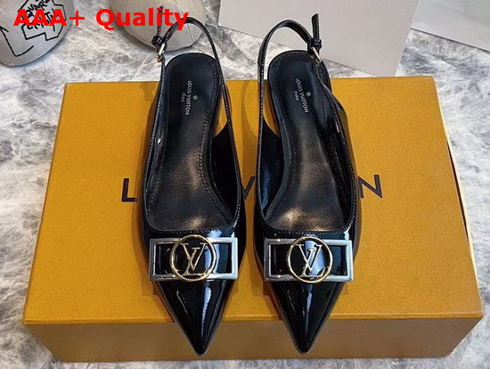 Louis Vuitton Insider Flat Ballerina Noir Patent Calf Leather 1A672B Replica