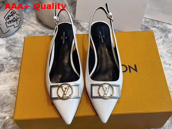 Louis Vuitton Insider Flat Ballerina White Patent Calf Leather 1A672Q Replica