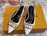 Louis Vuitton Insider Flat Ballerina White Patent Calf Leather 1A672Q Replica