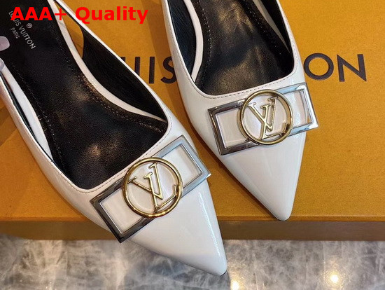 Louis Vuitton Insider Flat Ballerina White Patent Calf Leather 1A672Q Replica