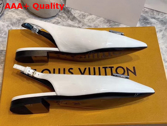 Louis Vuitton Insider Flat Ballerina White Patent Calf Leather 1A672Q Replica