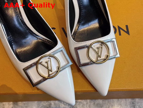 Louis Vuitton Insider Slingback Pump White Patent Calf Leather 1A66C7 Replica