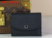 Louis Vuitton Iris XS Wallet in Black Mahina Perforated Calf Leather Replica