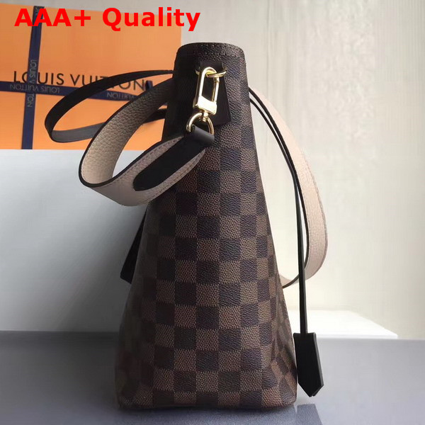 Louis Vuitton Jersey Damier Ebene Coated Canvas and Beige Taurillon Leather Exterior N44022 Replica