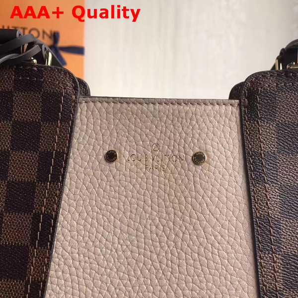 Louis Vuitton Jersey Damier Ebene Coated Canvas and Beige Taurillon Leather Exterior N44022 Replica