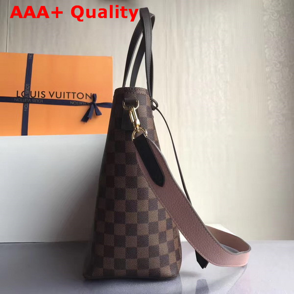 Louis Vuitton Jersey Damier Ebene Coated Canvas and Nude Taurillon Leather Exterior N44041 Replica