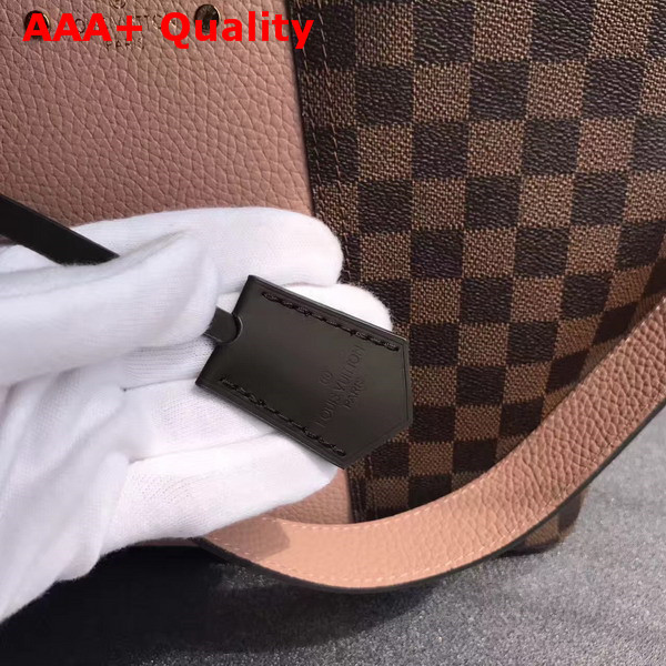 Louis Vuitton Jersey Damier Ebene Coated Canvas and Nude Taurillon Leather Exterior N44041 Replica