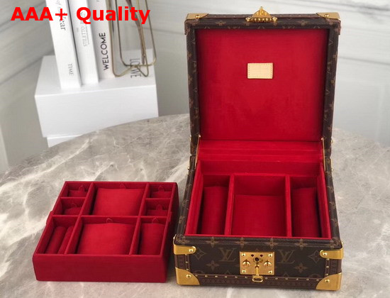 Louis Vuitton Jewellery Box Monogram Canvas Rouge Velvet Lining M13513 Replica