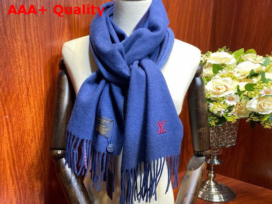 Louis Vuitton Jhelam Scarf in Blue Cashmere Replica