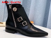 Louis Vuitton Jumble Flat Ankle Boot in Black Calf Leather 1A57AL Replica