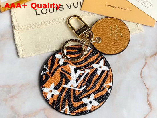 Louis Vuitton Jungle Bag Charm and Key Holder Black Monogram Jumgle Canvas M68469 Replica