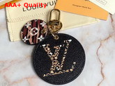 Louis Vuitton Jungle Bag Charm and Key Holder Black Monogram Jumgle Canvas M68469 Replica