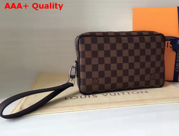 Louis Vuitton Kasai Clutch Damier Ebene Canvas N41663 Replica