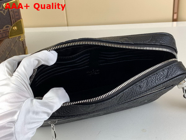 Louis Vuitton Kasai Clutch in Black Monogram Empreinte Leather Replica