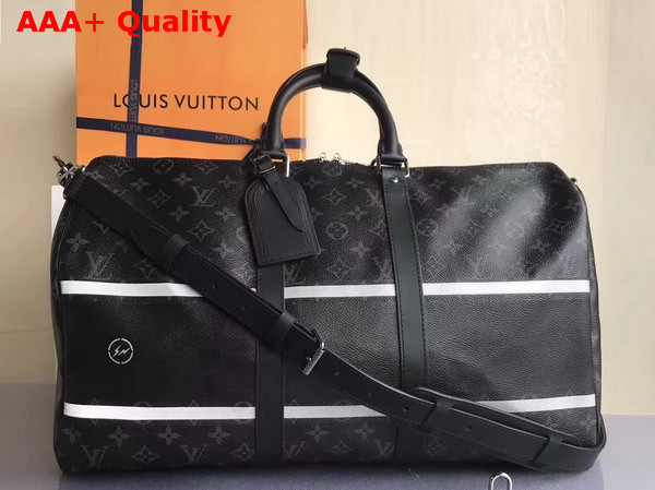 Louis Vuitton Keepall 45 Bandouliere Monogram Eclipse Flash M43413 Replica