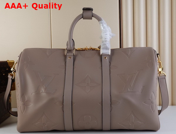 Louis Vuitton Keepall 45 Tourterelle Monogram Empreinte Giant Leather M46114 Replica