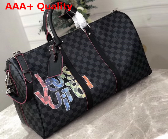 Louis Vuitton Keepall 50 Bandouliere Red N40262 Replica