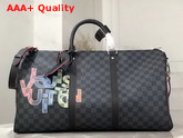 Louis Vuitton Keepall 50 Bandouliere Red N40262 Replica