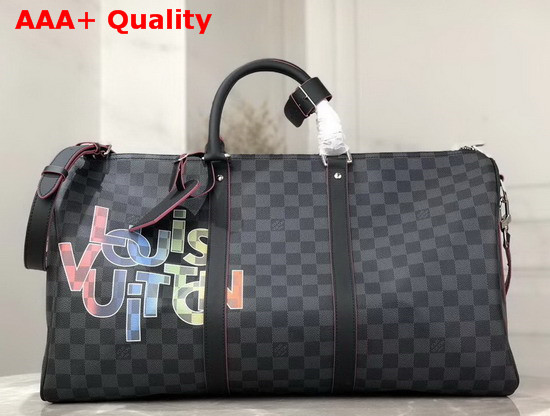 Louis Vuitton Keepall 50 Bandouliere Red N40262 Replica