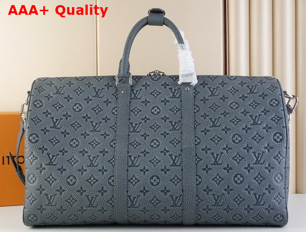 Louis Vuitton Keepall 50 Granite Taurillon Monogram Embossed Cowhide Leather M20901 Replica