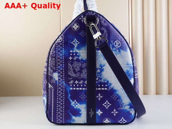 Louis Vuitton Keepall 50B Blue Monogram Bandana Pattern M20558 Replica